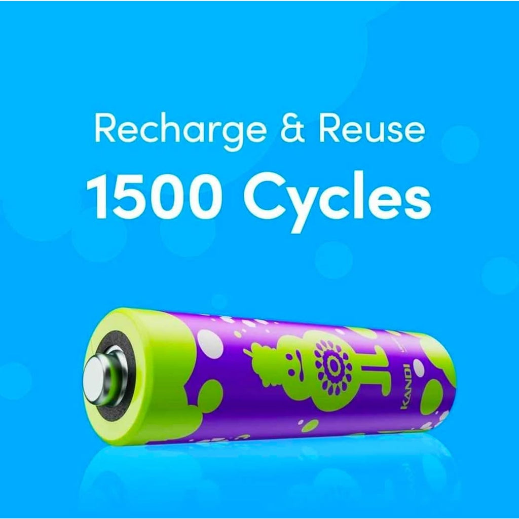 [12 Pack] Kandi AA Lithium Rechargeable Batteries 12 Pack, 1.5V