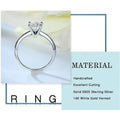 2CT Moissanite Engagement Rings For Women, Round D Color (Not Real Diamond)