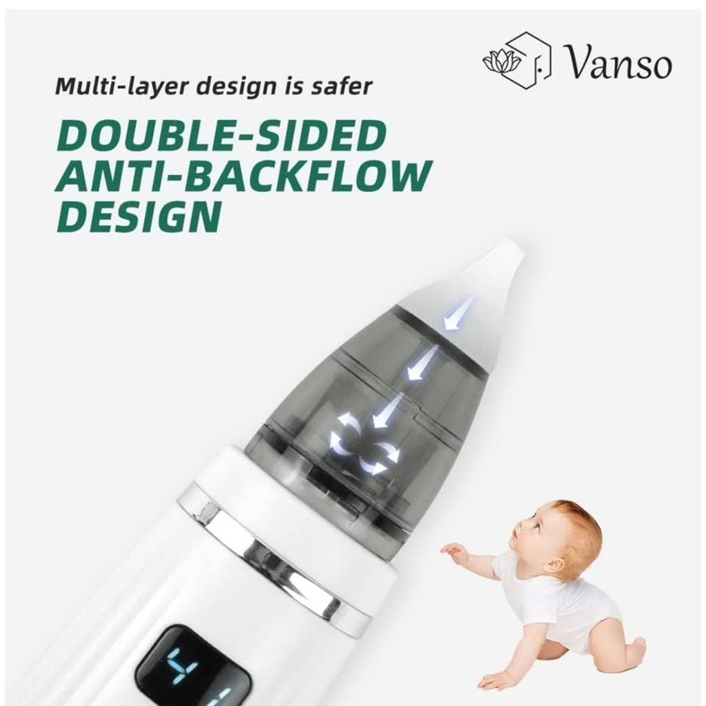 vanso Nasal Aspirator for Baby, Rechargeable Baby Nose Sucker, Electric Nose...
