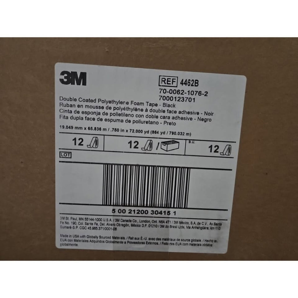 1 ROLLS - 3M Double Coated Polyethylene Foam Tape 4492W, White, 3/4 in x 72 yd