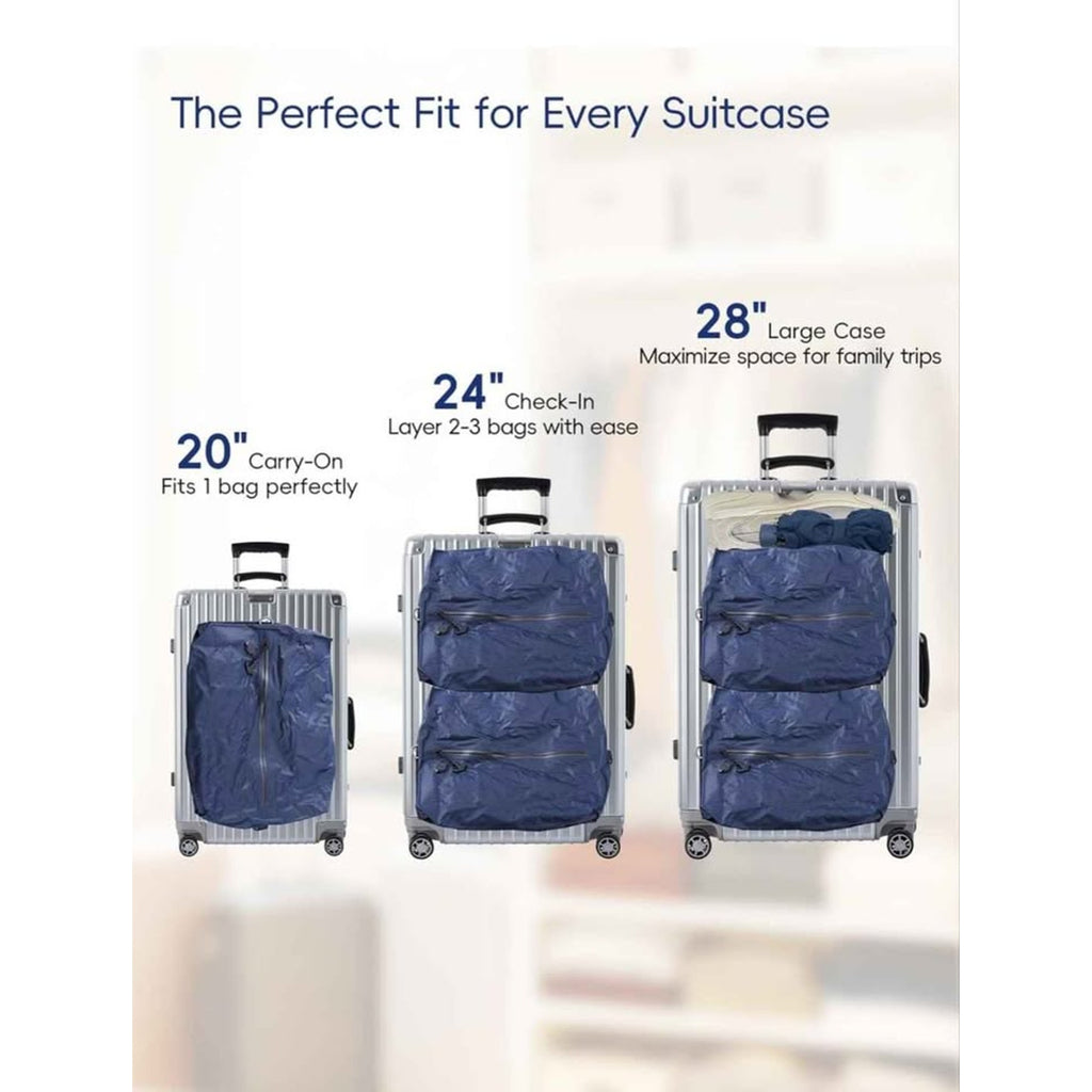 2PACK Travel Vacuum Bags With Wireless Pump Airtight & Waterproof For Traveling