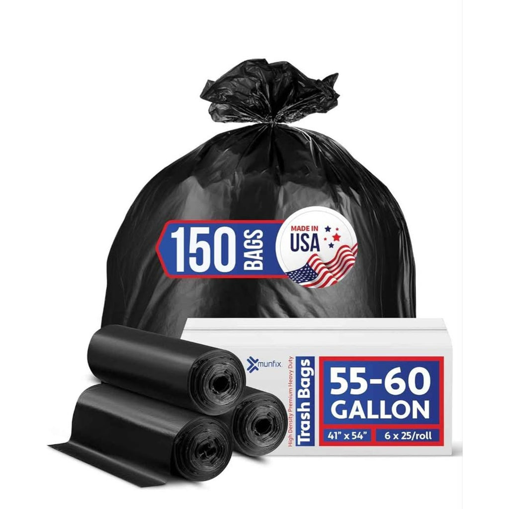 55 gallon 150 bags/bolsas de basura. For trash