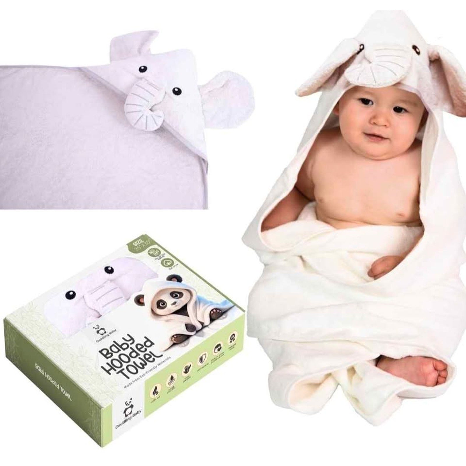 Premium Hooded Towel - 500GSM Viscose derived from Bamboo Cotton Baby Towels - Ultra Soft & Absorben