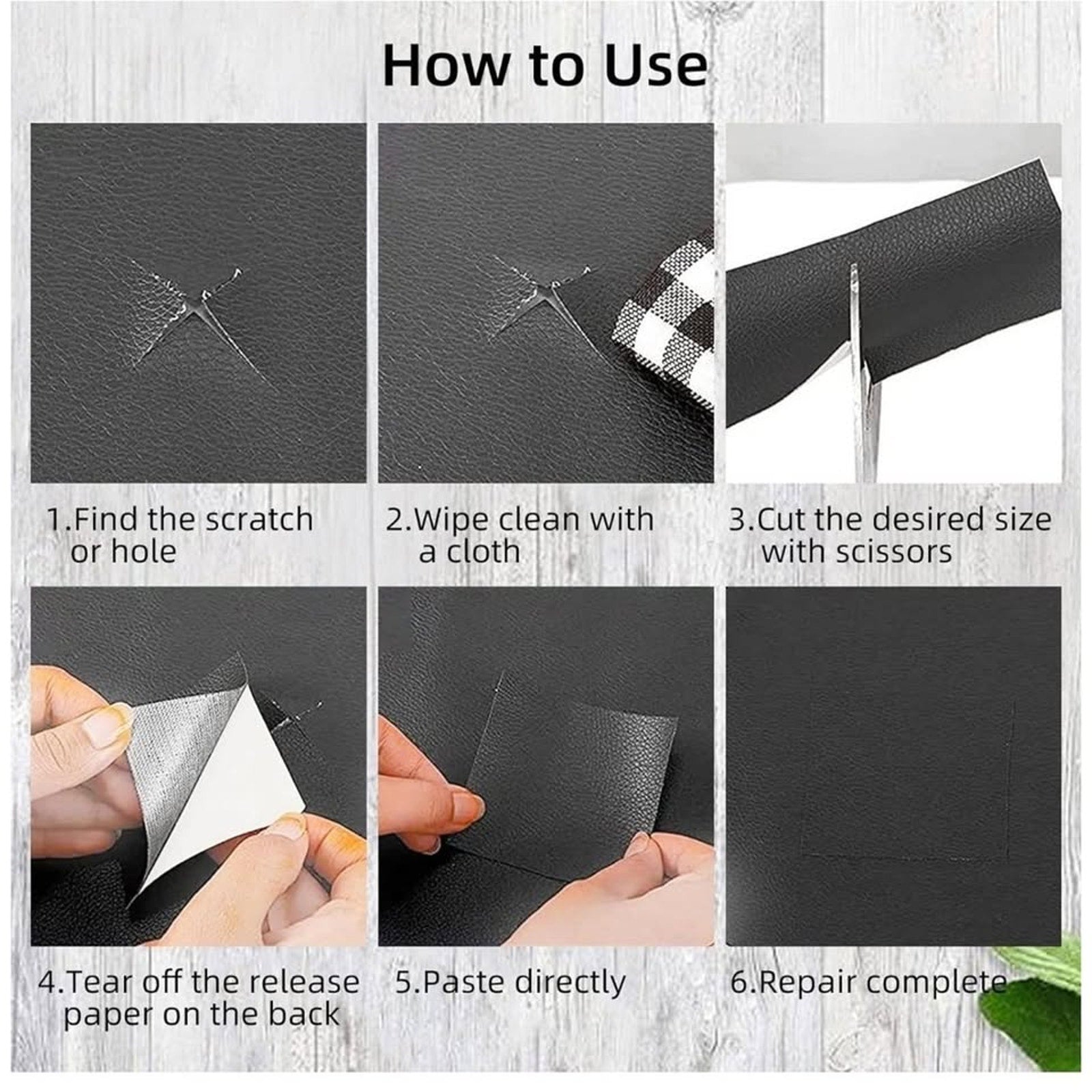 Leather Tape, Leather Repair Patch, Self-Adhesive Leather Repair Tape [2 Pack]