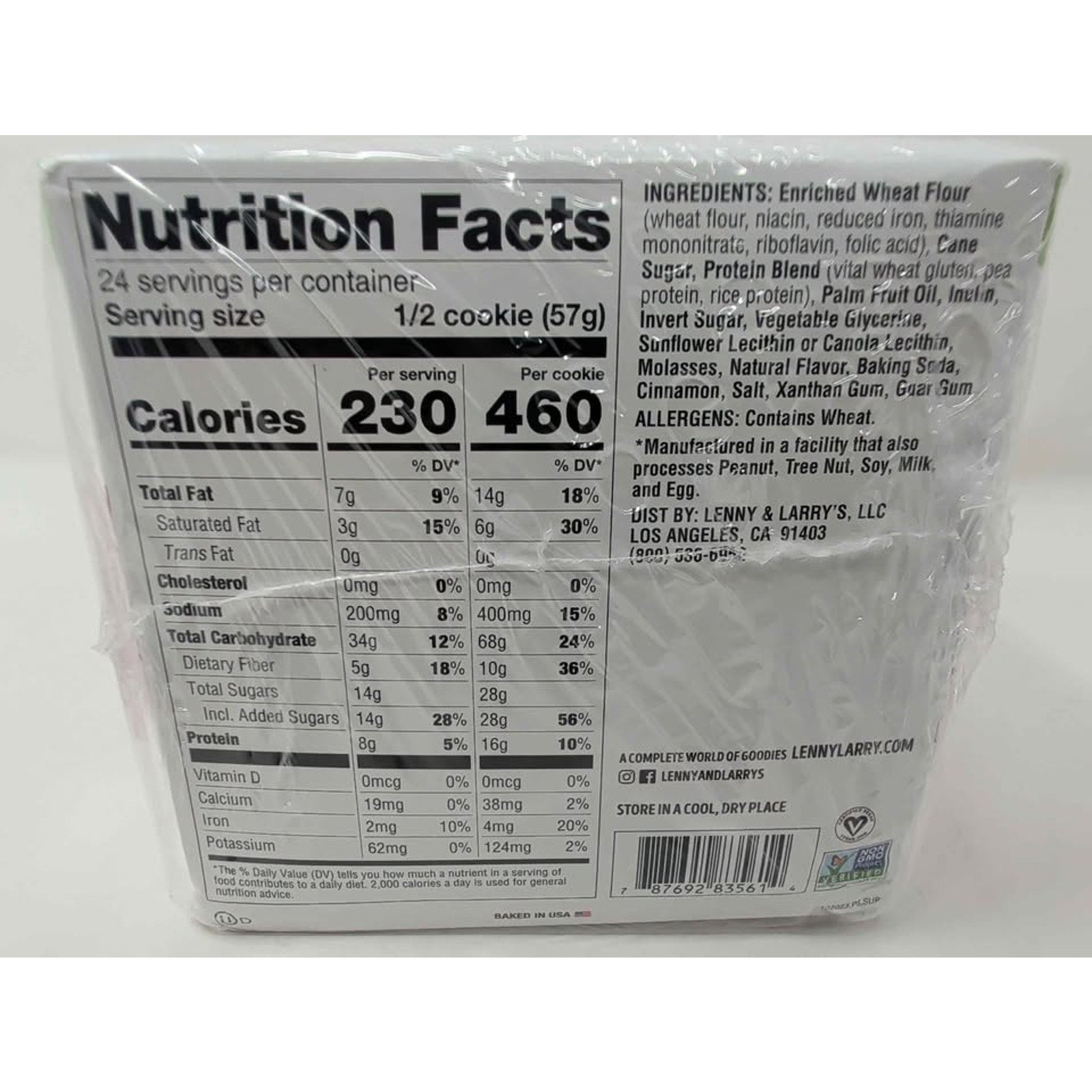 12 pack Lenny & Larry's Protein Cookie 16g protein.10g fiber peanut butter. Chocolate chip, cinammon