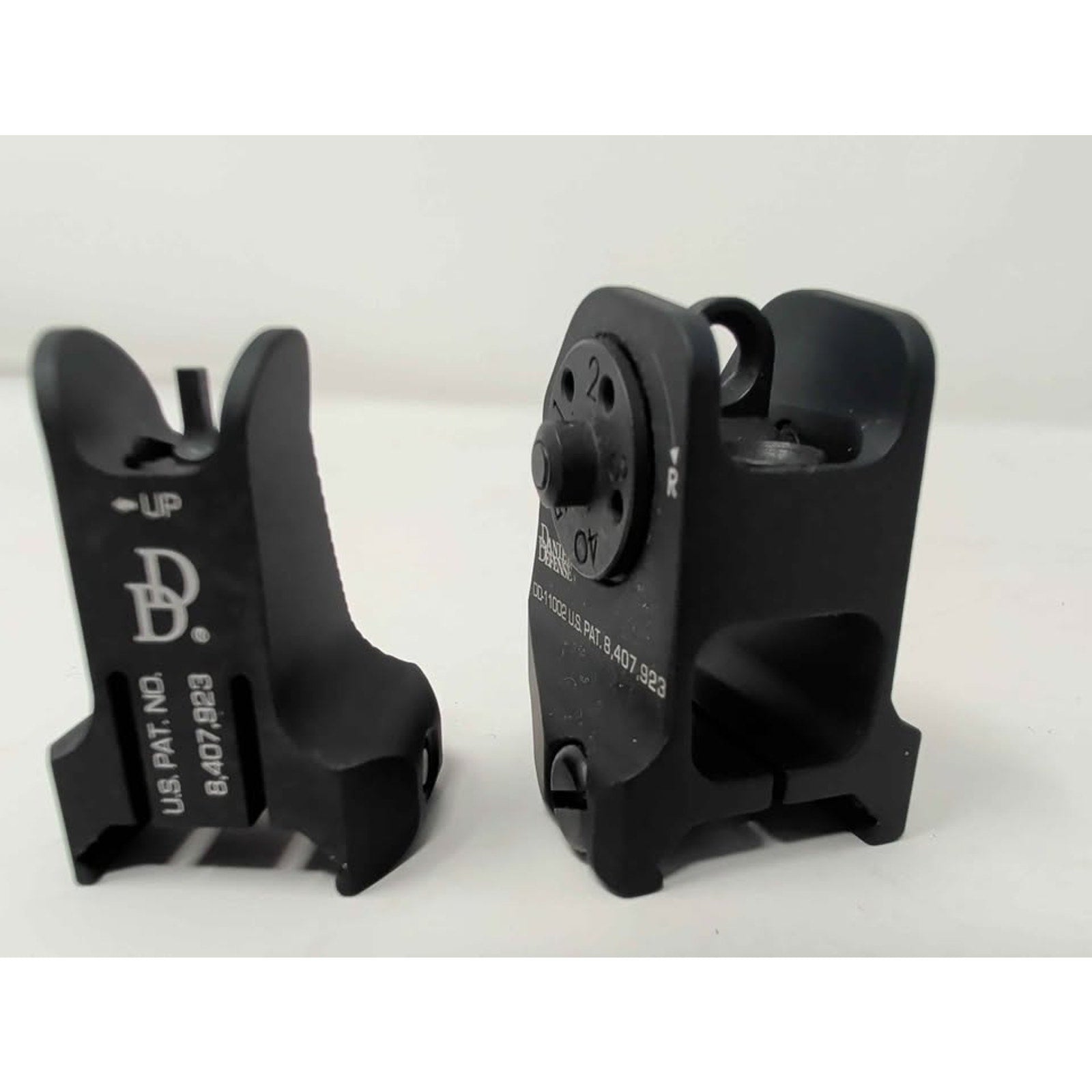 Daniel defense iron sights. Front and back iron sights