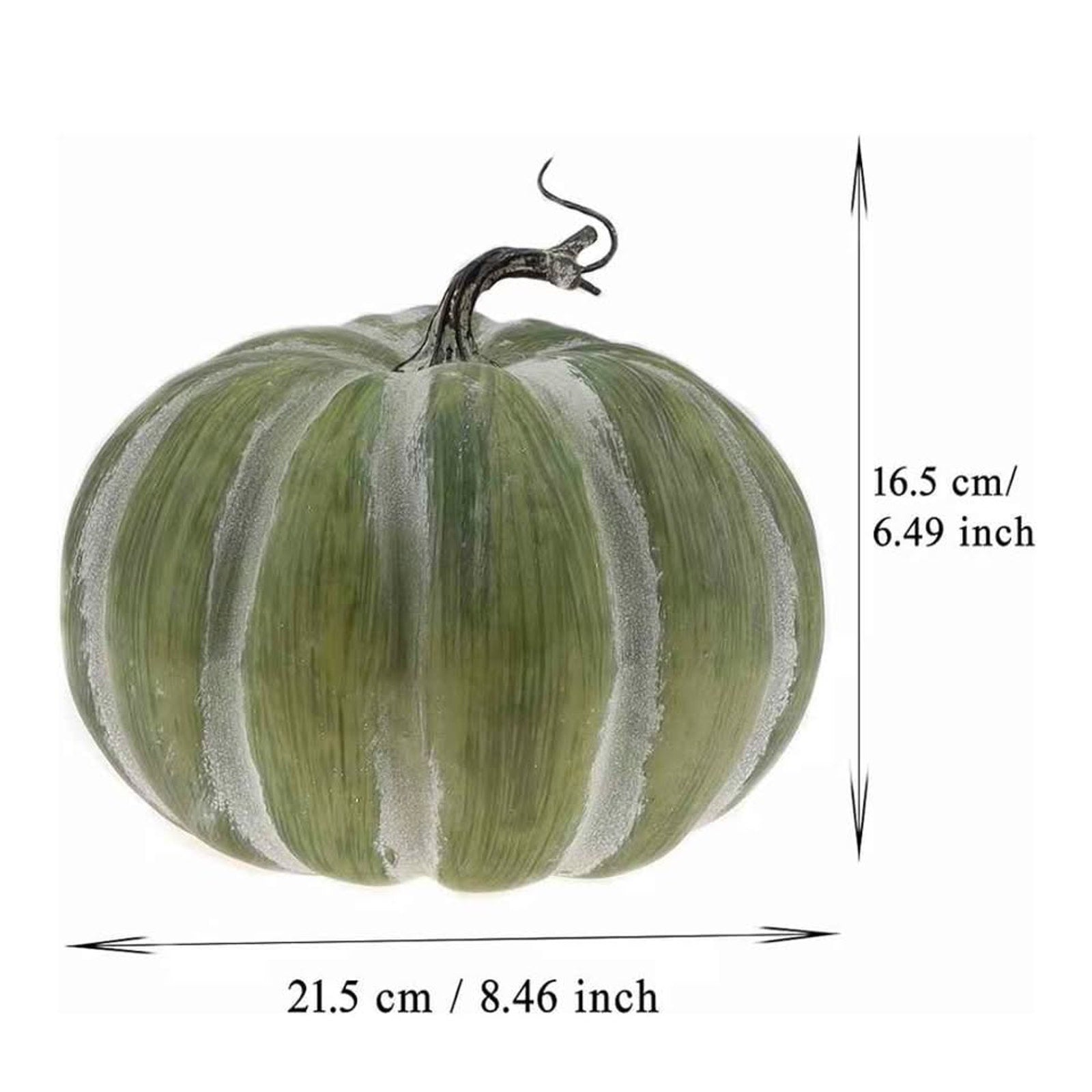 Woration 8.4 Inch Large Green Fake Halloween Pumpkins Artificial Cushaw Faux Autumn Fall Pumpkin Par