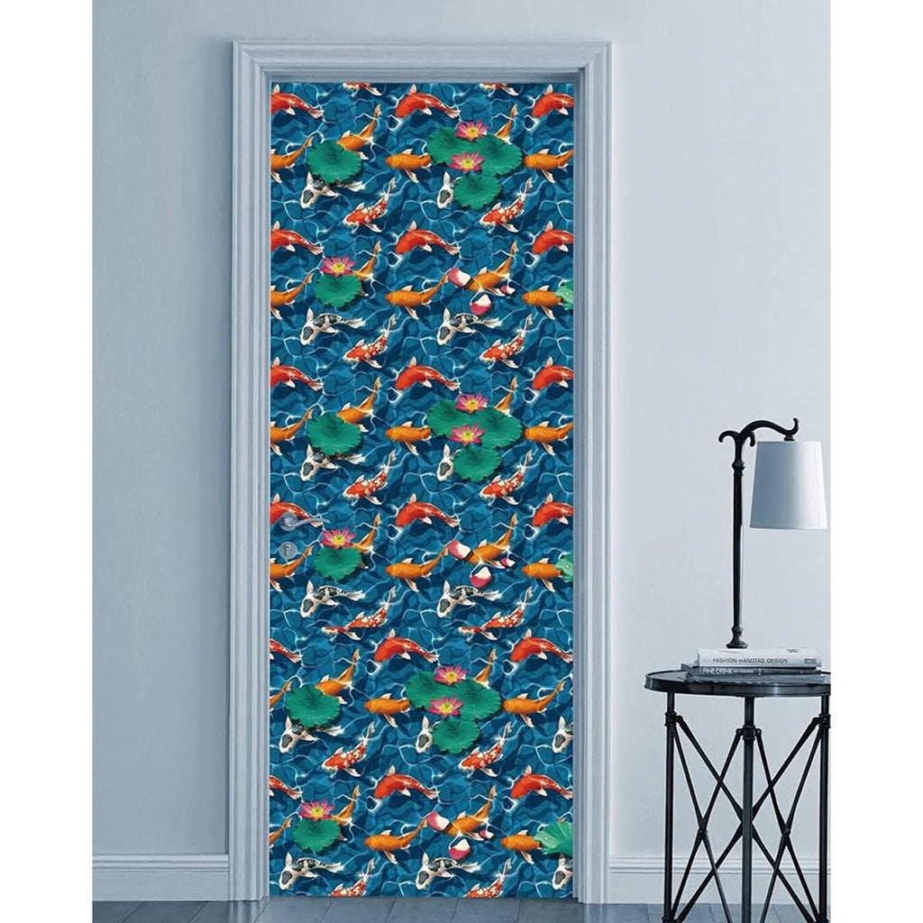 15.74x15.74 inches x 6Pcs Navy Fish in Water Self-Adhesive Decal