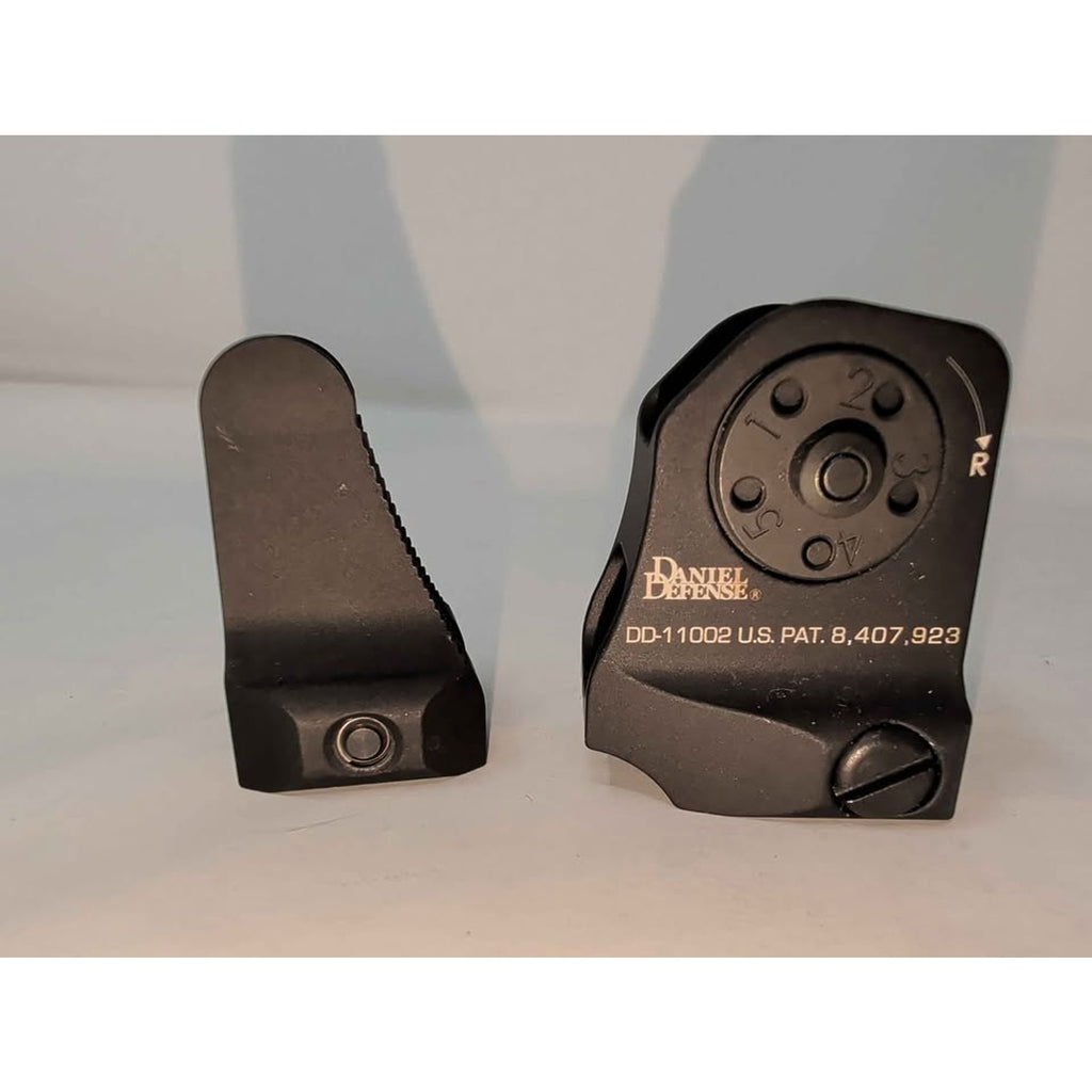 Daniel defense iron sights. Front and back iron sights