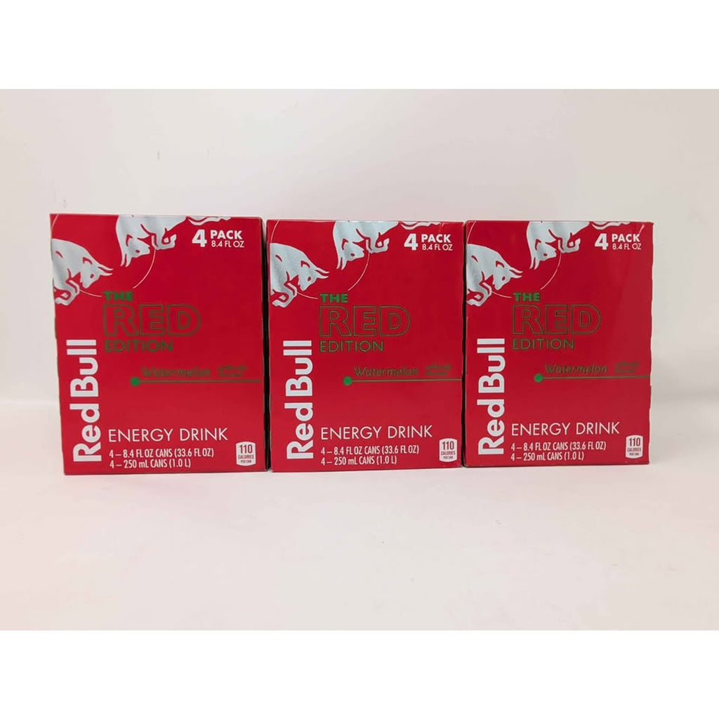 Red Bull Red Edition Energy Watermelon 12 fl oz 8 Cans 114mg Caffeine [EXP 5/27]