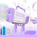 88 Holes Bubble Gun Bazooka, random color With Colorful Lights(Lilac Or Pink)