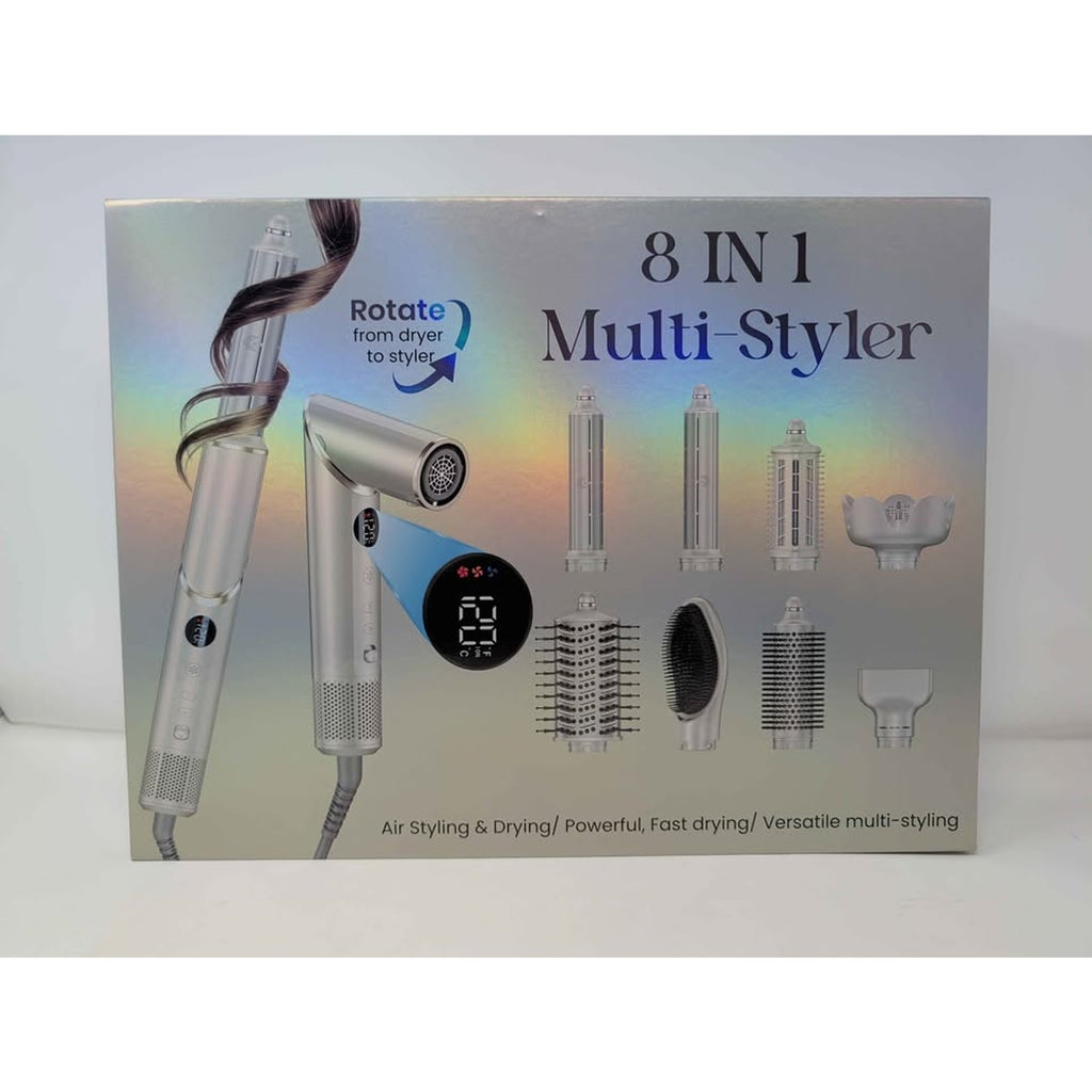 8-in-1 High-Speed Hair Dryer Brush Set - Ionic Hot Air Styler, Auto Curlers