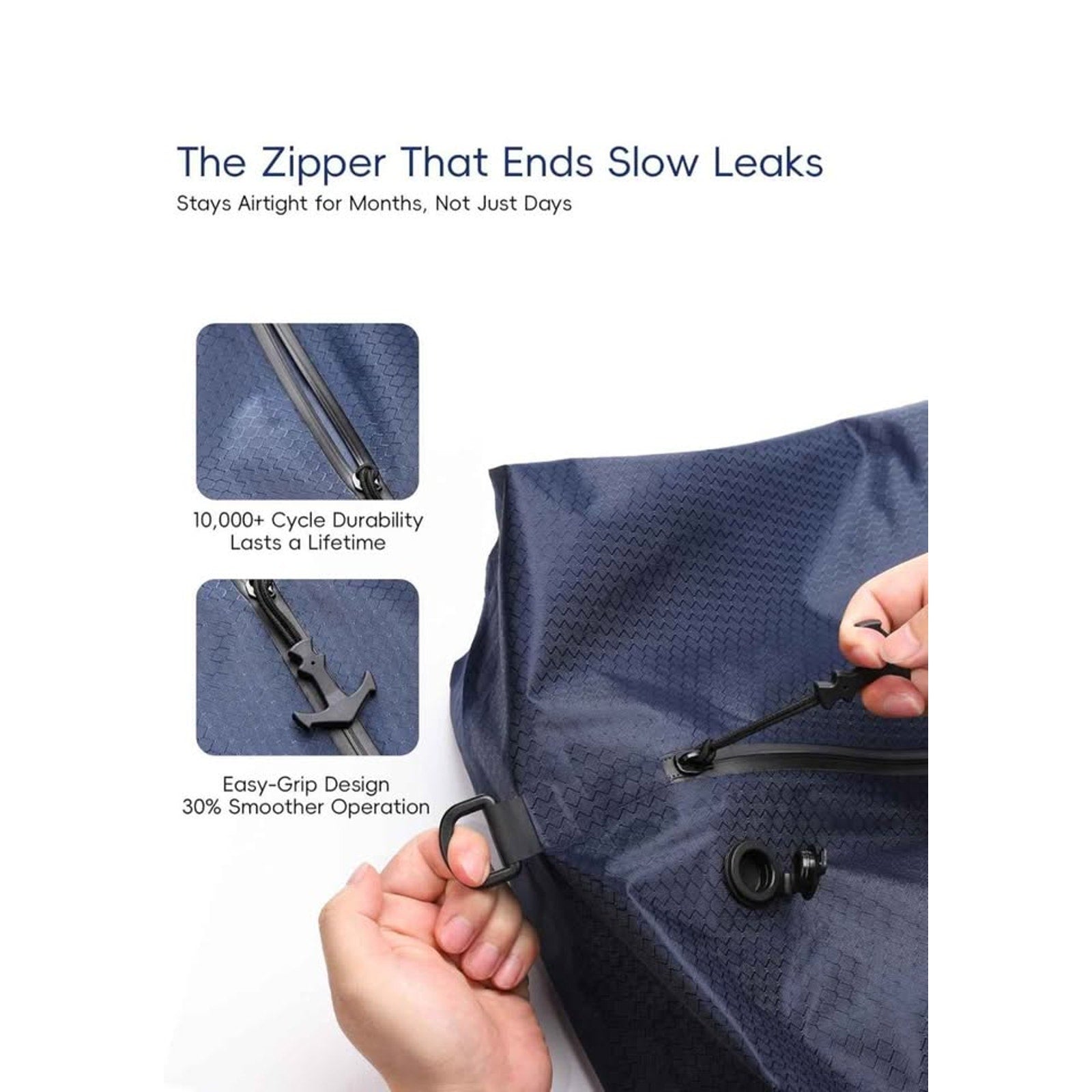 2PACK Travel Vacuum Bags With Wireless Pump Airtight & Waterproof For Traveling