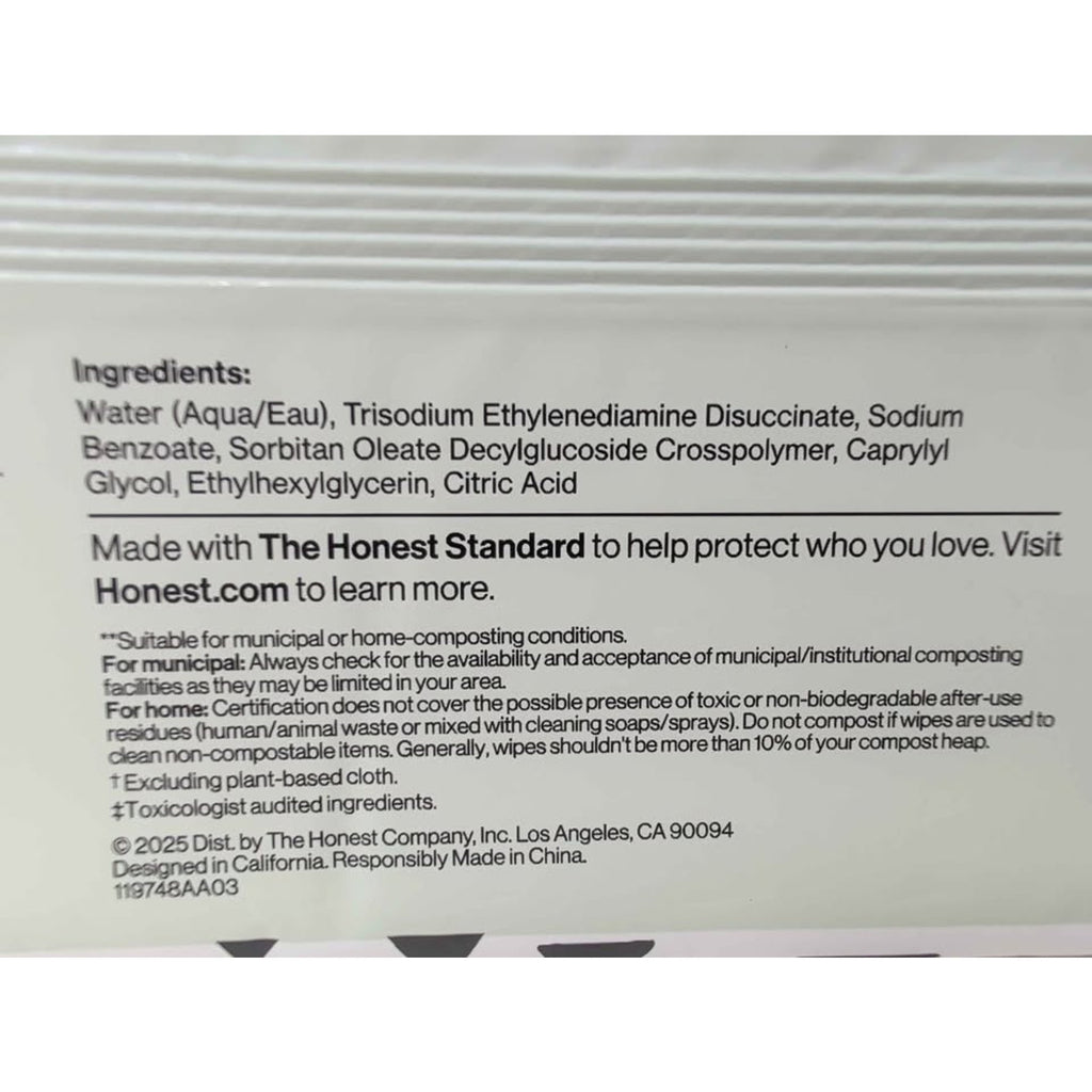 The Honest Company Hypoallergenic Multi-Use Baby Wipes for Sensitive Skin Baby Pattern Play 576 Coun