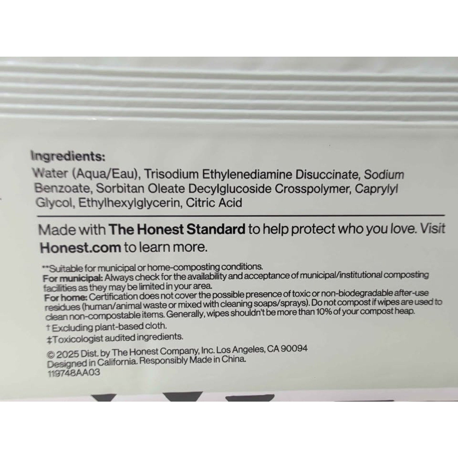The Honest Company Hypoallergenic Multi-Use Baby Wipes for Sensitive Skin Baby Pattern Play 576 Coun