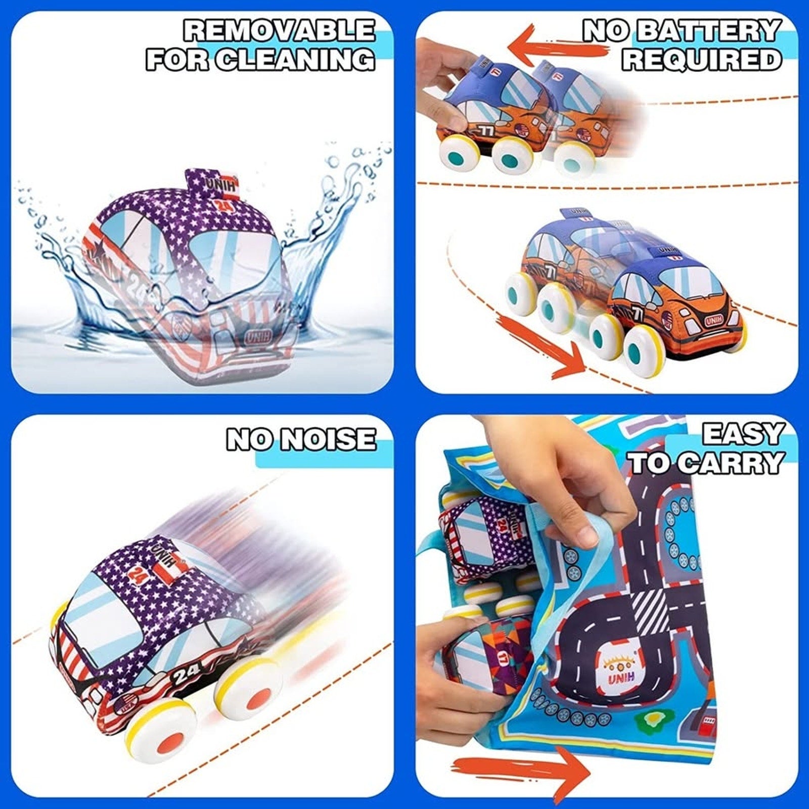 Pull Back Cars for Toddlers 1-3, Vehicles Toy for 1 Year Old Boy,6 Pieces Push a