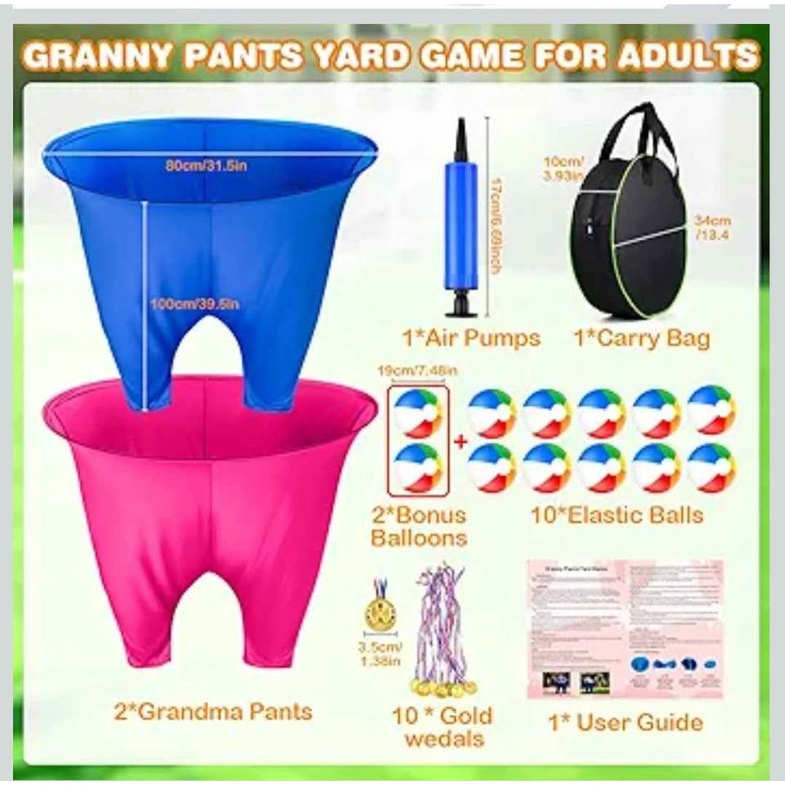Granny Pants Yard Game for Kids and Adults- Giant OutdoorTossing Carnival Game