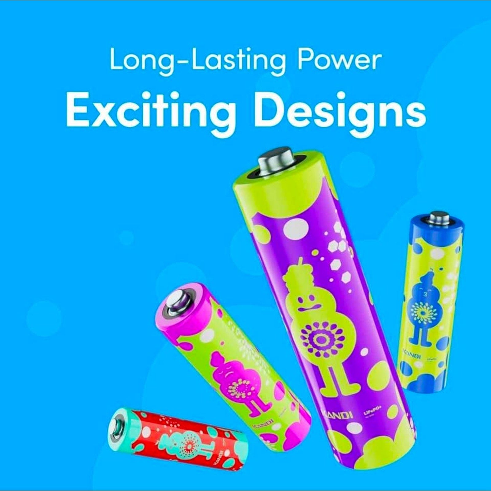 Kandi America AA Lithium Rechargeable Batteries 12 Pack, Double A Long Lasting Rechargeable Batterie