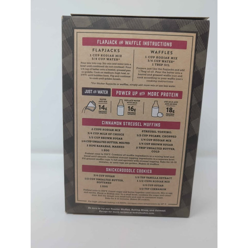 Kodiak Protein pancakes 20 ounce. Pack of 6. 20 oz each. Cinnamon oat