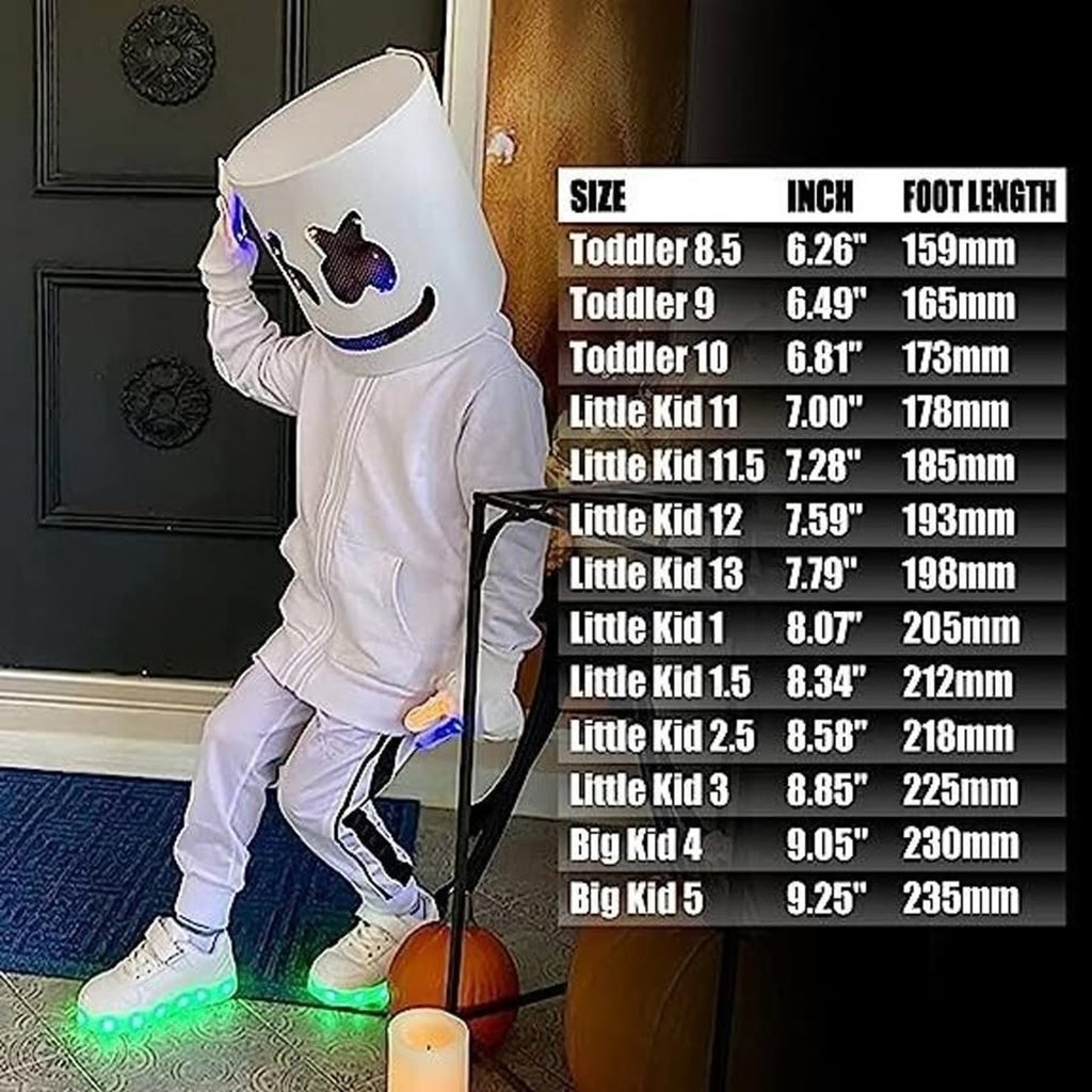 Led Shoes For Kids Usb Charging Light Up Sneakers Glowing Shoe (RED)