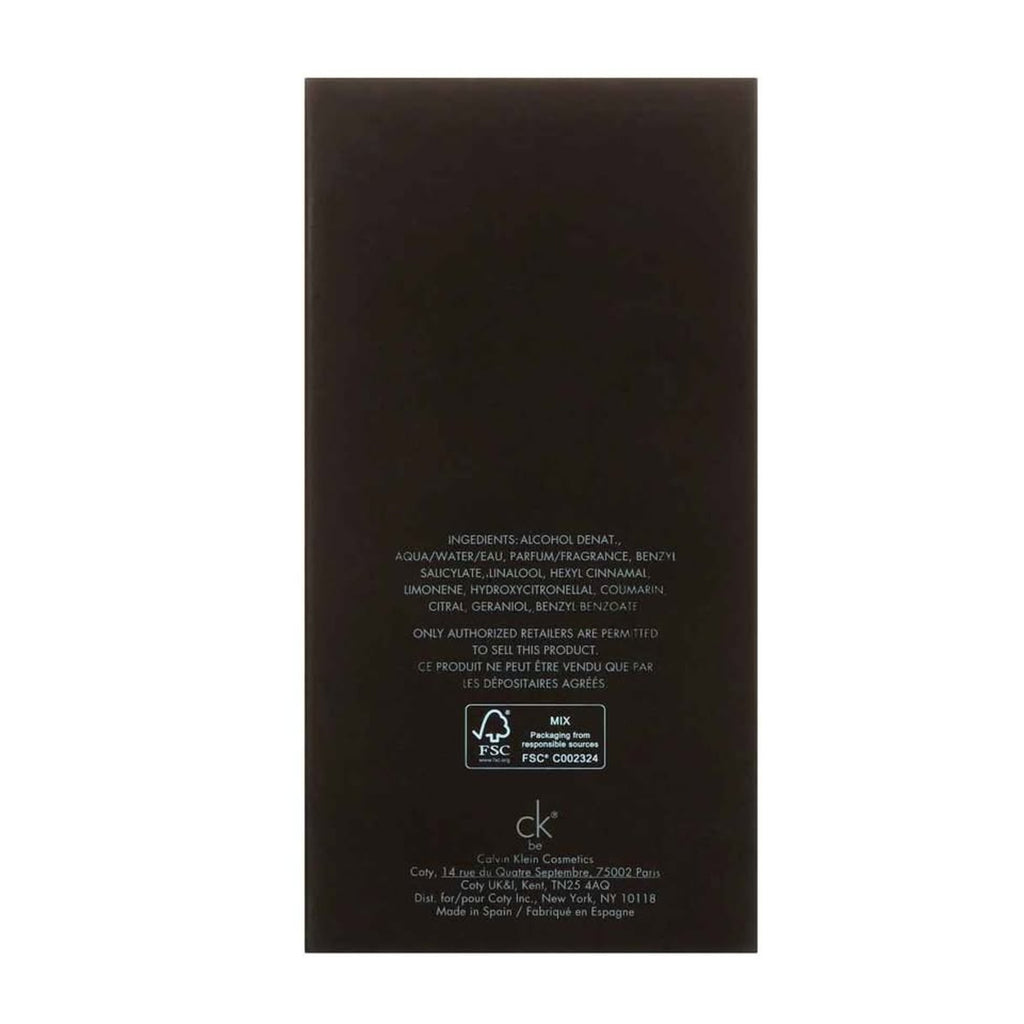 CALVIN KLEIN BE EDT SP 6.7oz 200ML.