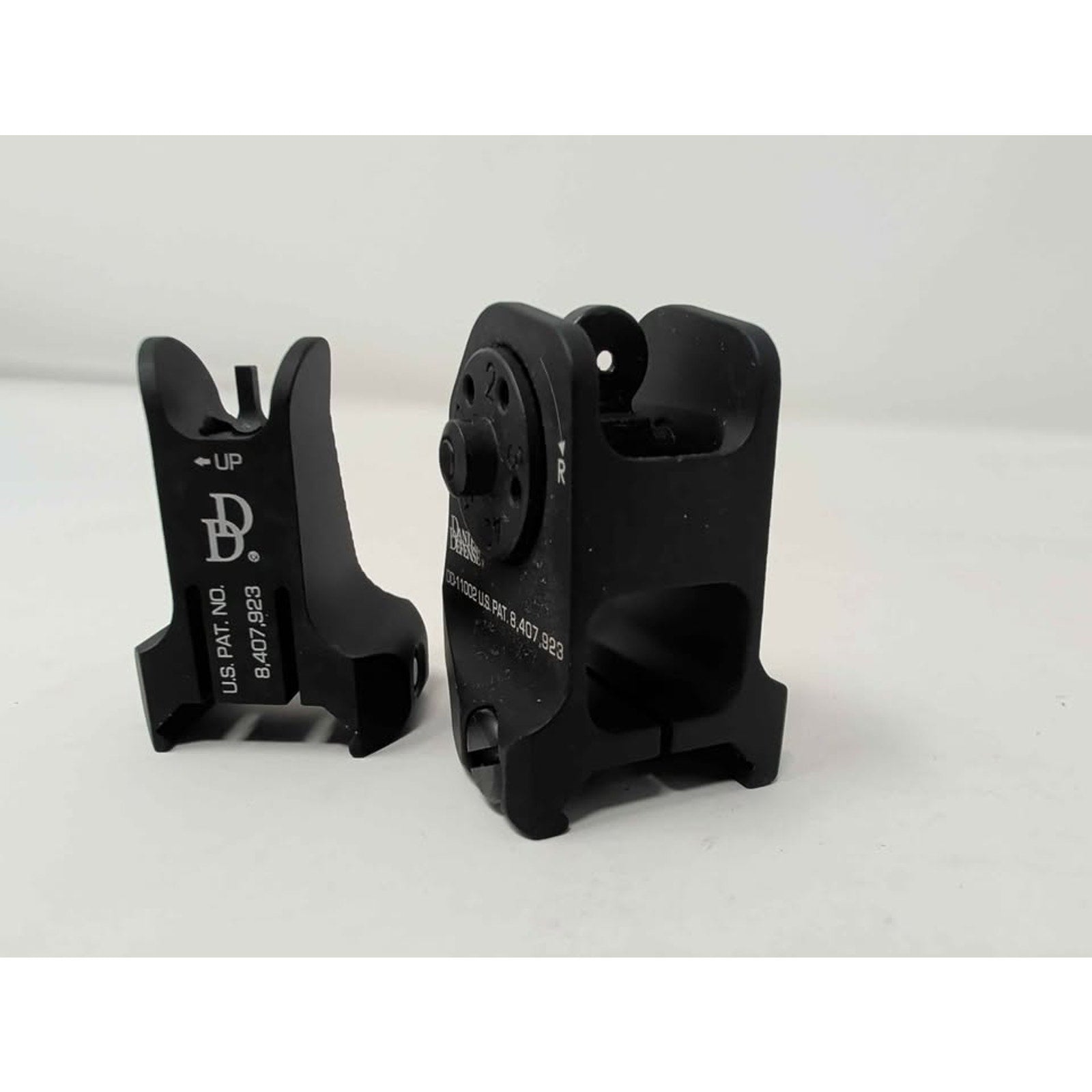 Daniel defense iron sights. Front and back iron sights