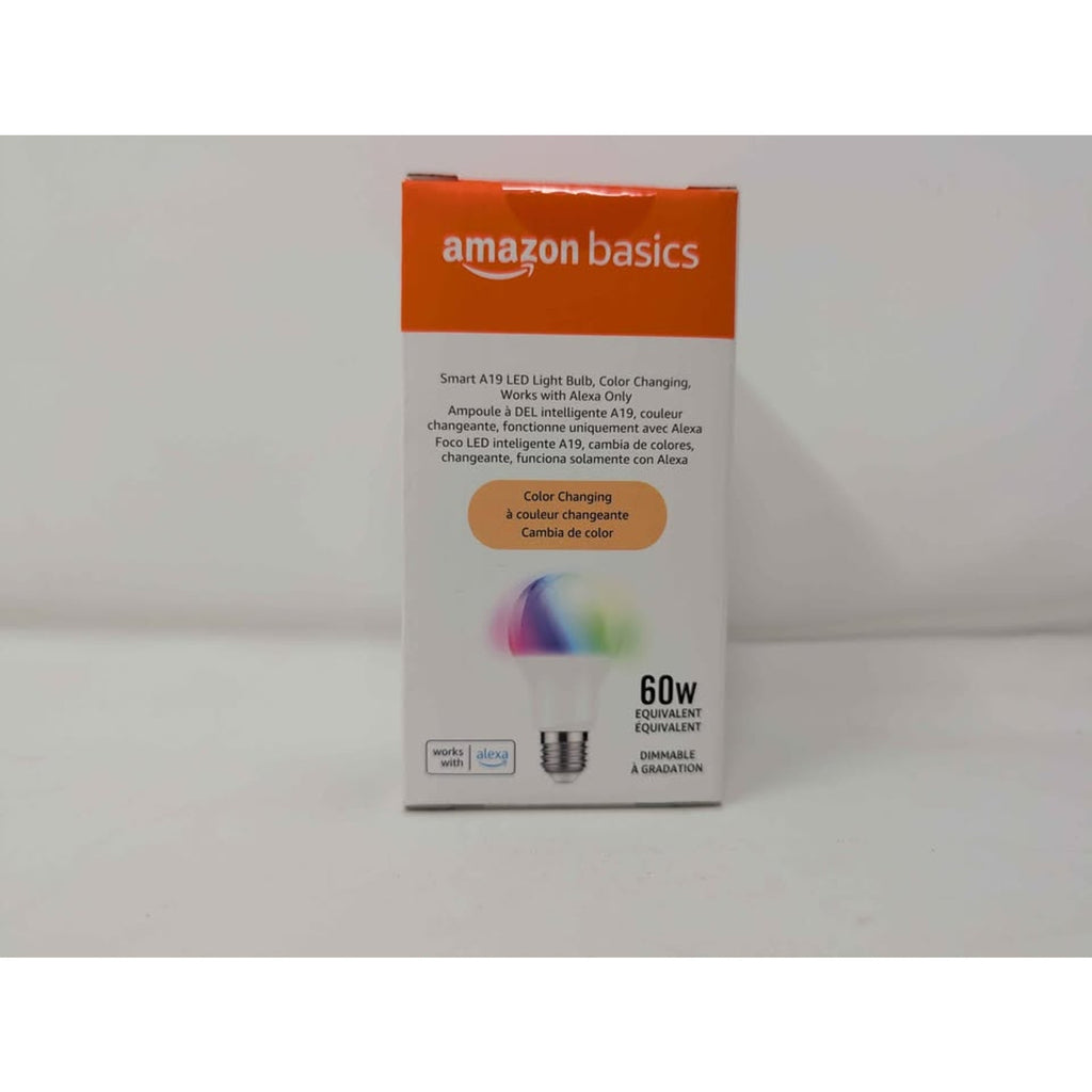Amazon Basics Smart Light Bulbs WiFi LED RGB A19 60W E26 Dimmable 1 Amazon Blub
