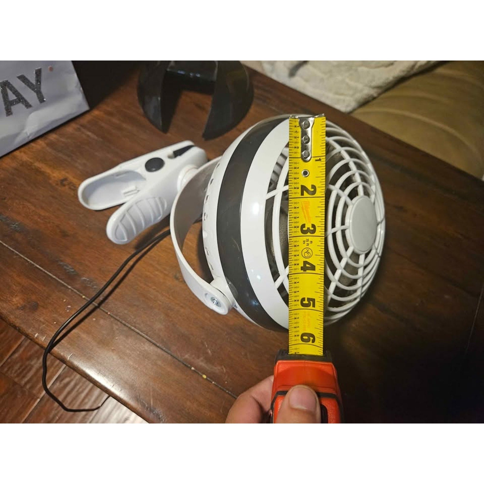 6 inch desk fan with clip on