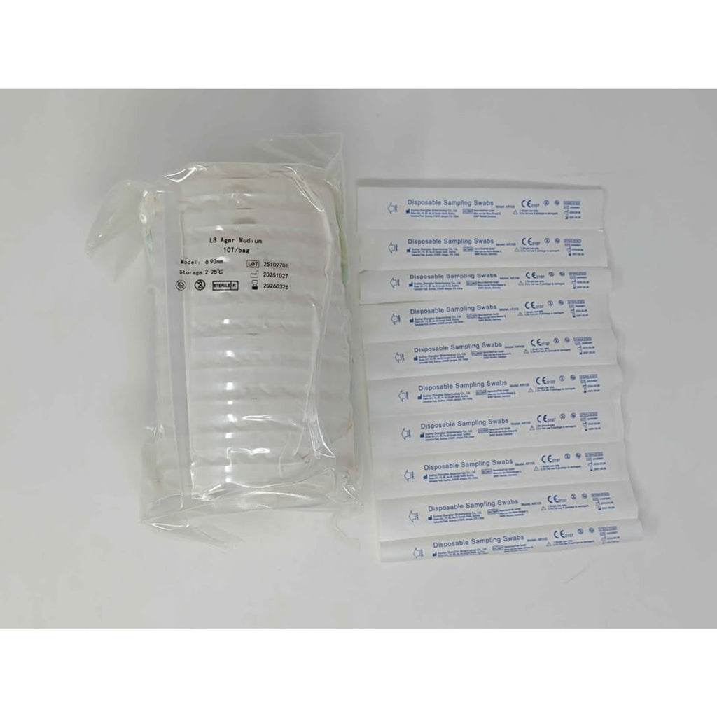 LB Agar Plates – 10 Pre-Poured Sterile Petri Dishes & 15 Sterile Swabs